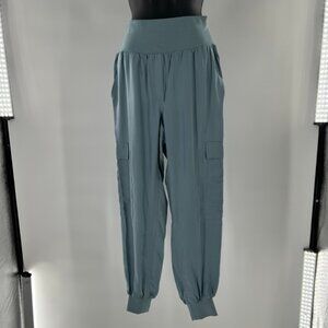 NEW W/TAGS Cinq A Sept Women's Giles Satin Jogger Cargo Pants Ocean Dew‎ Size XS
